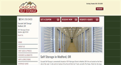 Desktop Screenshot of cascadeselfstorageor.com