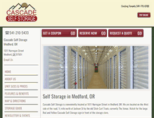 Tablet Screenshot of cascadeselfstorageor.com